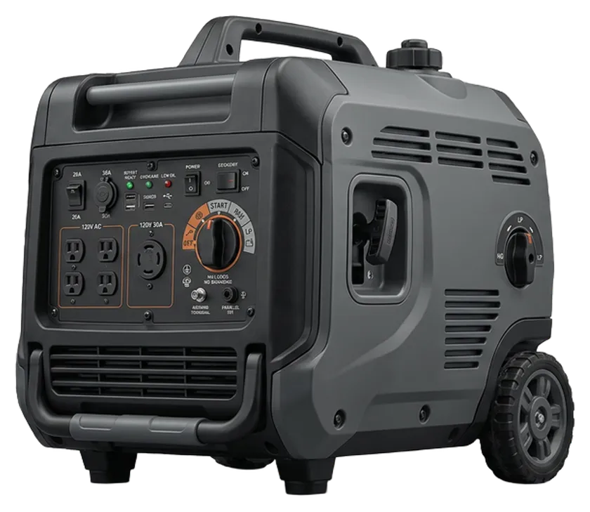 Generac iQ5200DF CARB-legal dual-fuel inverter generator with COsense sensor
