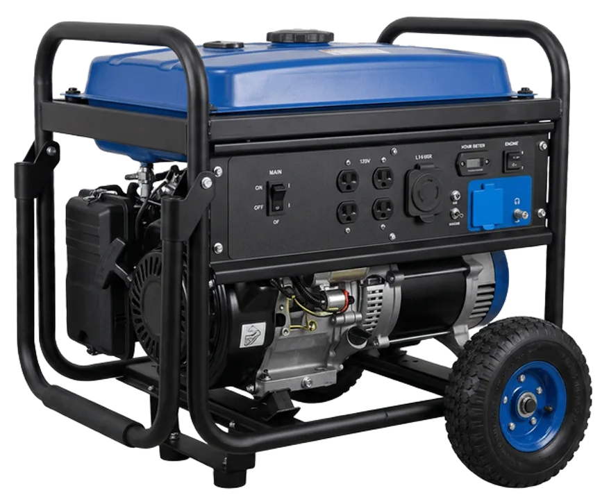 WEN DF475T dual-fuel generator with L14-30R outlet and 120/240V selector switch